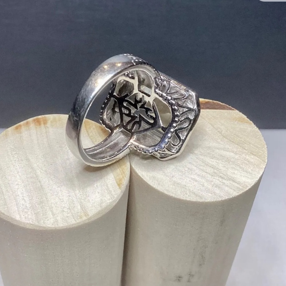 💚Rectangular Cut Quartz Sterling Silver Ring by Sai Krishna Jewelry SZ 7💚 - Picture 9 of 11